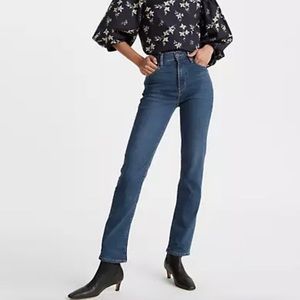 Levi’s 724 High Rise Dark Wash Straight Jeans